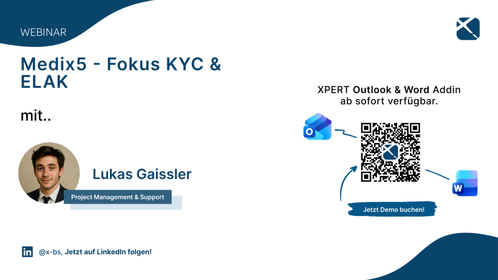 Kostenloses XPERT-Webinar: Medix5 - Fokus KYC & ELAK
