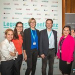 v.l.n.r.: Digitale Rechtsabteilungen bei der LTK18 – Sophie Martinetz (Future-Law), Anja Tretbar (T-Mobile), Michaela Schneider (JAF-Group), Stefan Stockinger (OMV), Birgit Wirth (UNIQA) Digitale Rechtsabteilungen bei der LTK18